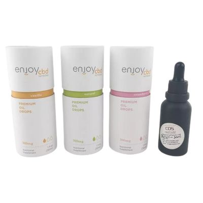 प्रसाधन सामग्री के लिए 30 मिलीलीटर आवश्यक तेल की बोतल पेपर कंटेनर के लिए पेपर ट्यूब पैकेजिंग